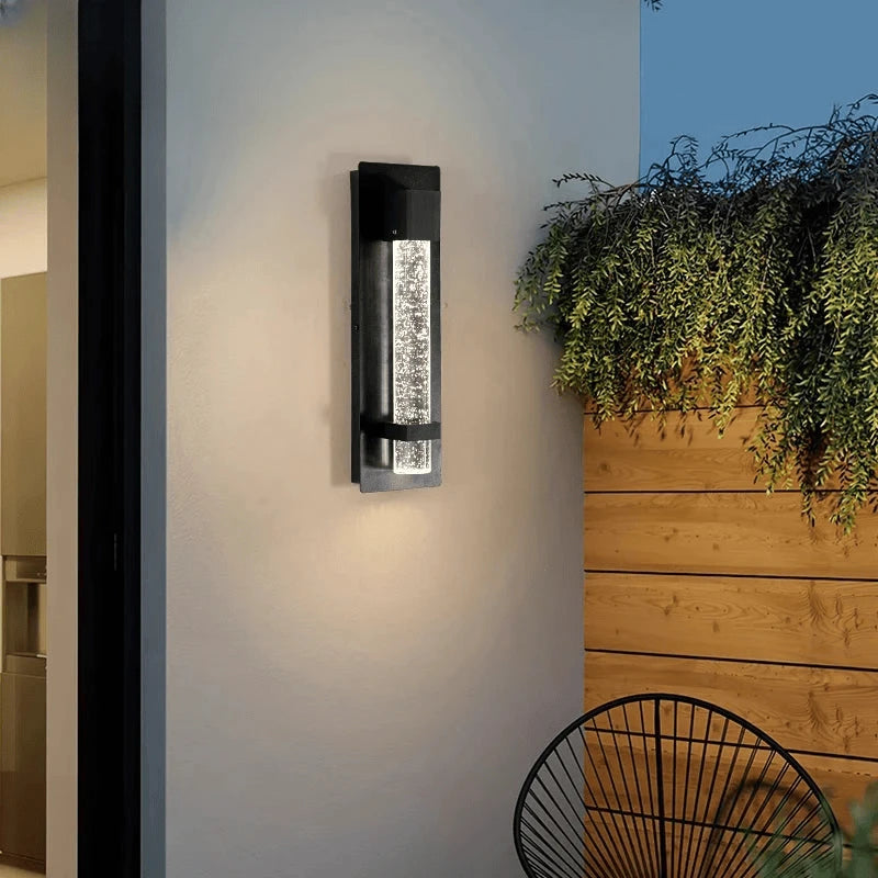 Verthara Premium Crystal Bubble Exterior Wall Sconce