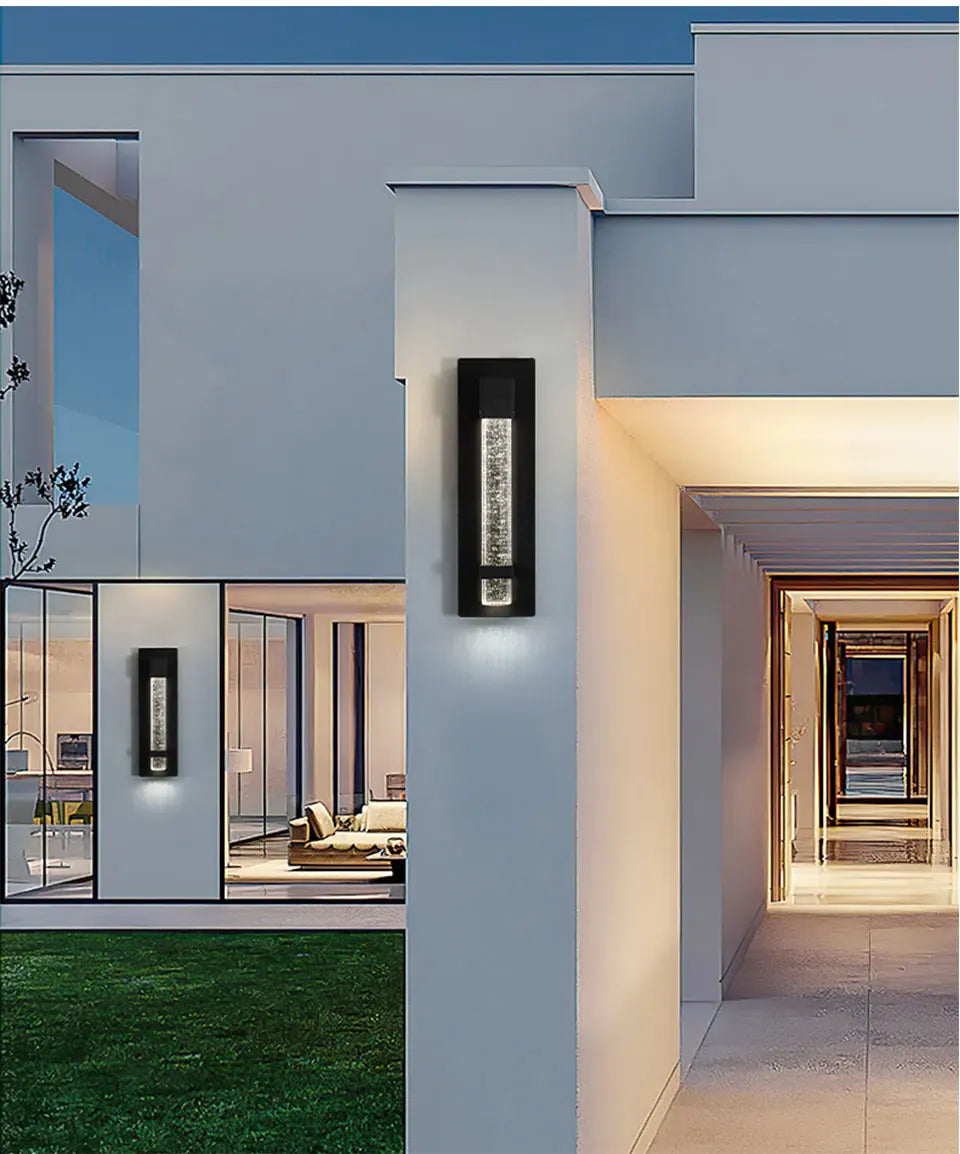 Verthara Premium Crystal Bubble Exterior Wall Sconce