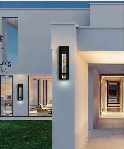 Verthara Premium Crystal Bubble Exterior Wall Sconce