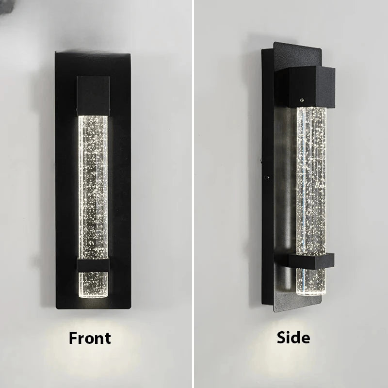 Verthara Premium Crystal Bubble Exterior Wall Sconce