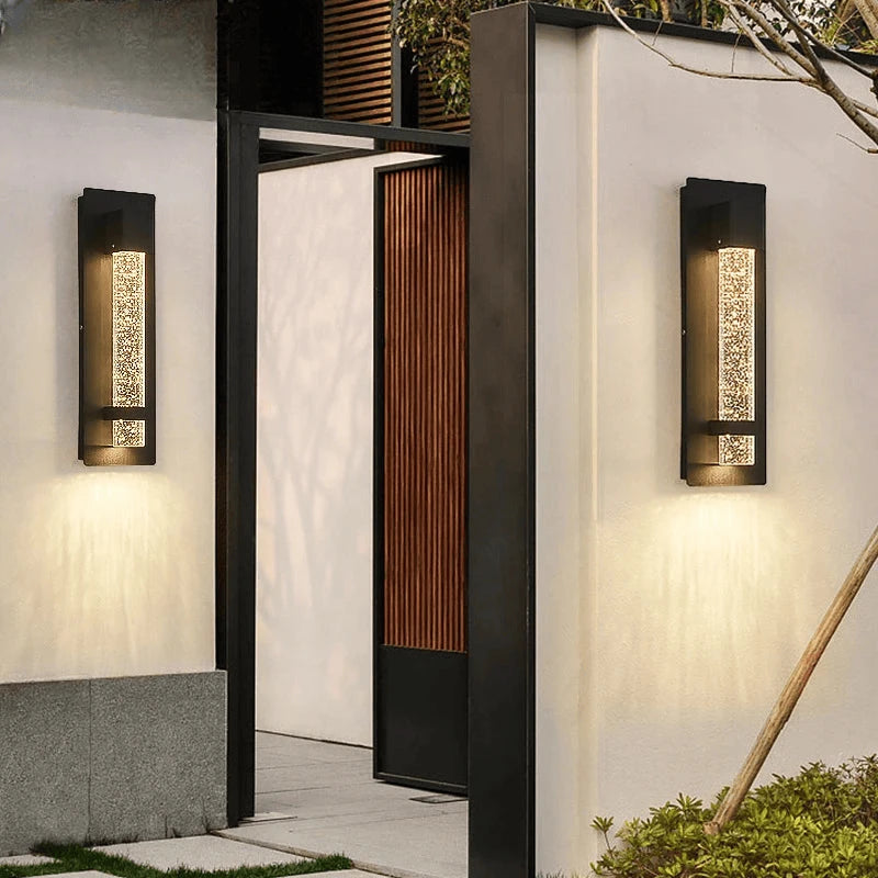 Verthara Premium Crystal Bubble Exterior Wall Sconce