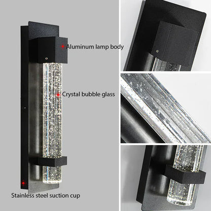 Verthara Premium Crystal Bubble Exterior Wall Sconce
