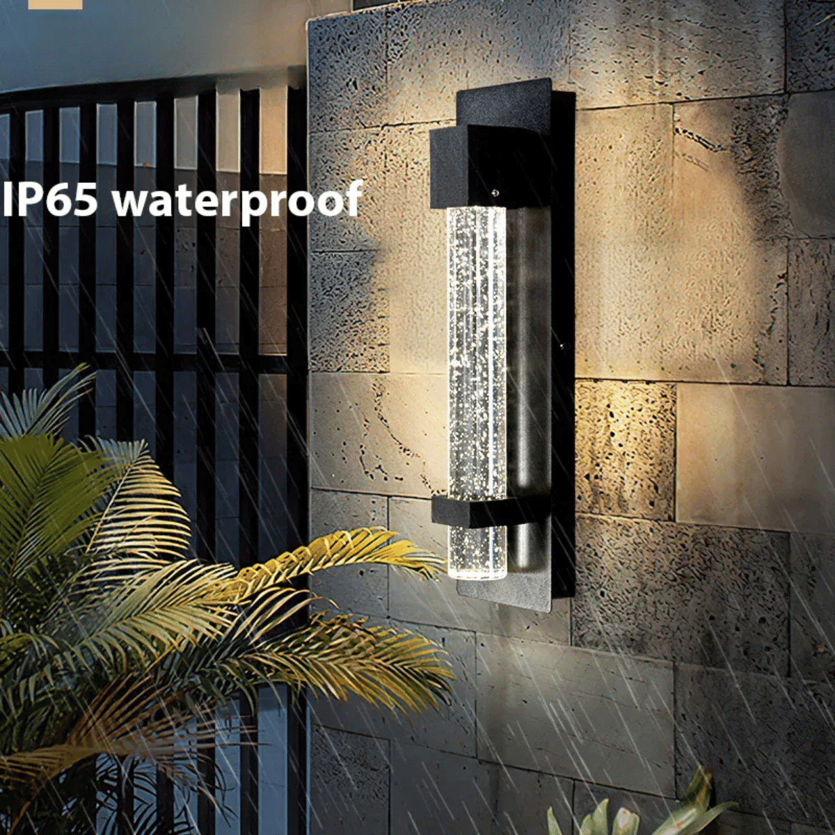 Verthara Premium Crystal Bubble Exterior Wall Sconce