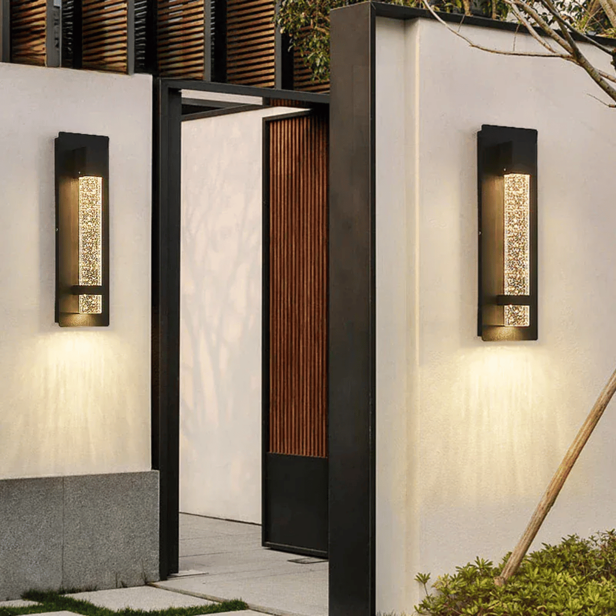 Verthara Premium Crystal Bubble Exterior Wall Sconce