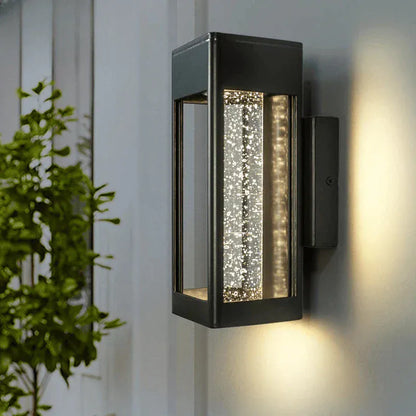 Verthara Premium Crystal Bubble Glass Exterior Wall Sconce