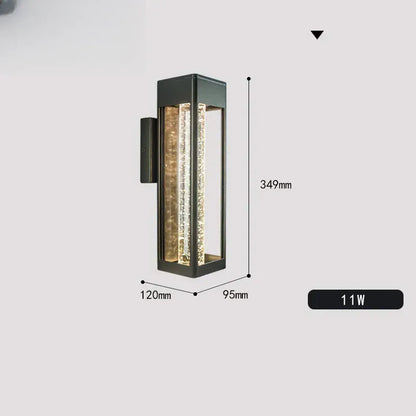 Verthara Premium Crystal Bubble Glass Exterior Wall Sconce