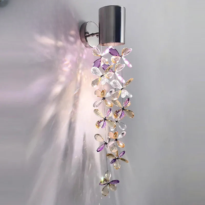 Verthara Premium Crystal Chain Wall Sconce
