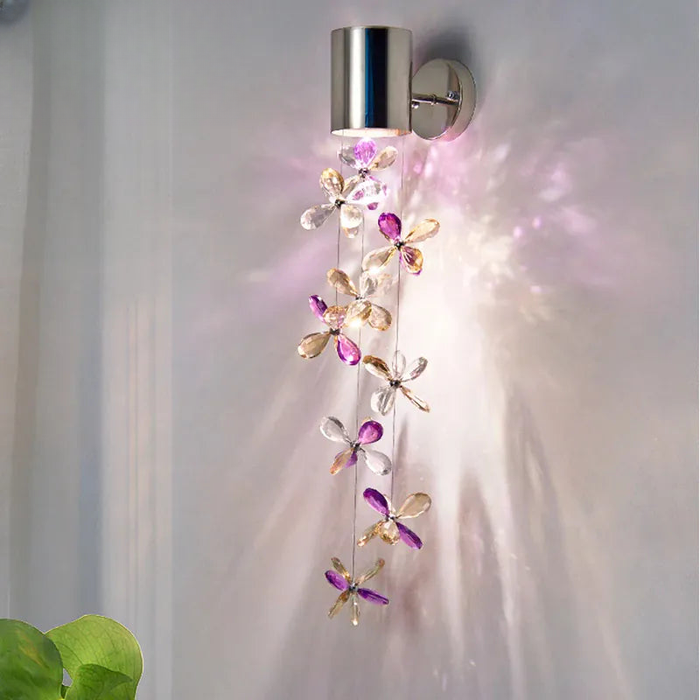 Verthara Premium Crystal Chain Wall Sconce