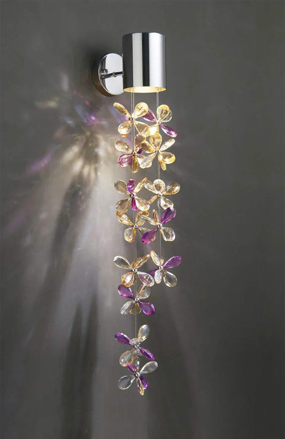 Verthara Premium Crystal Chain Wall Sconce