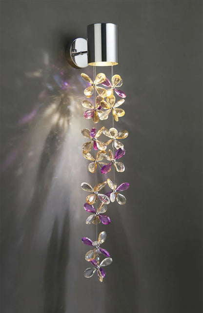 Verthara Premium Crystal Chain Wall Sconce