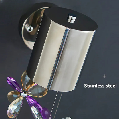 Verthara Premium Crystal Chain Wall Sconce