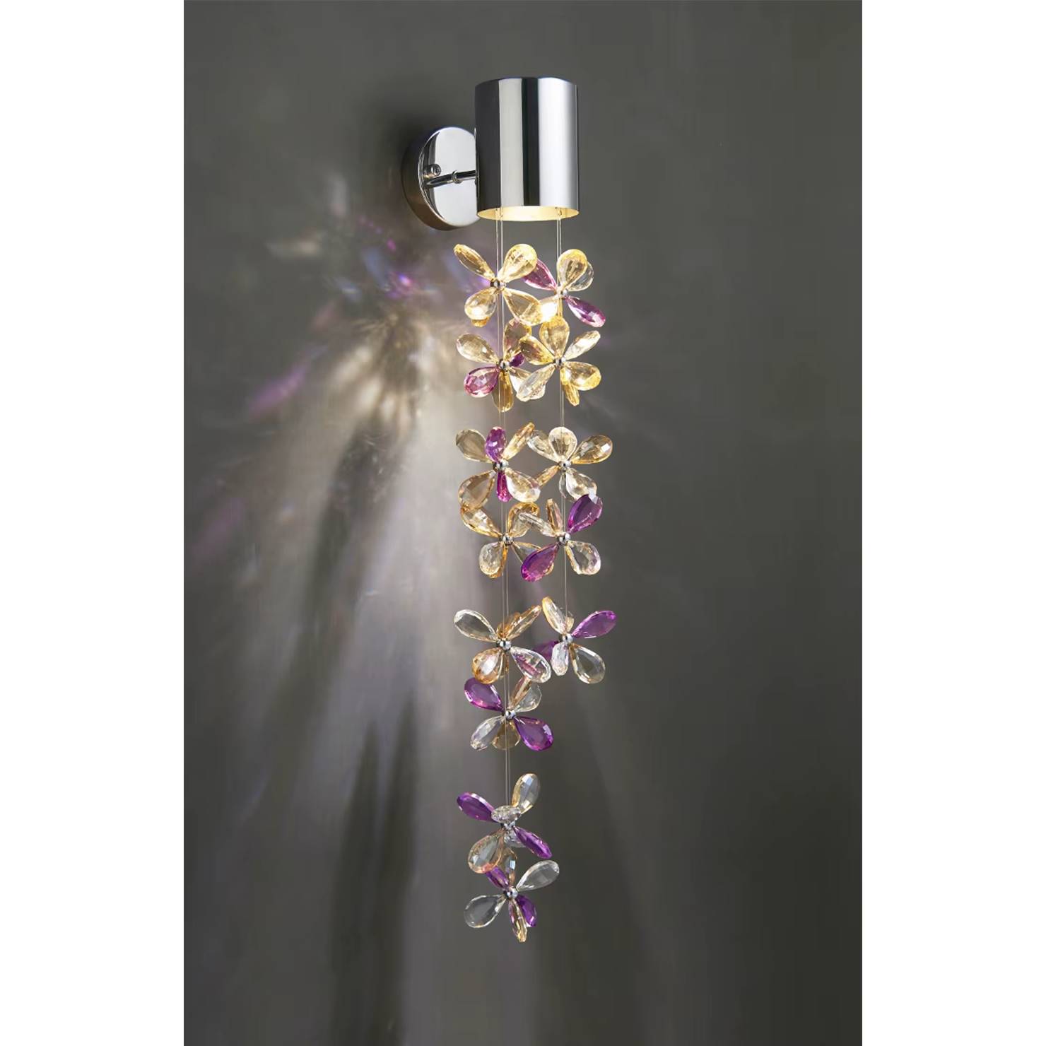 Verthara Premium Crystal Chain Wall Sconce