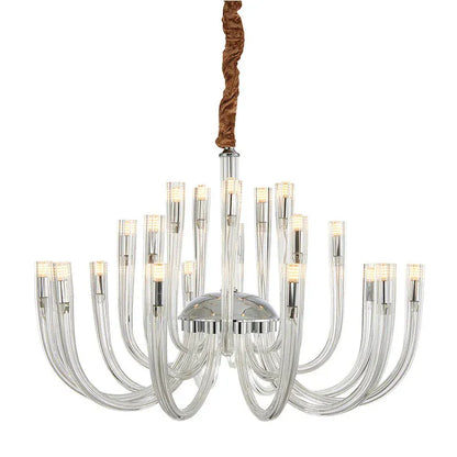 Verthara Premium Crystal Glass Pendant Lamp – J Tube Style – G9 Fitting – Modern Indoor Lighting – Elegant Design - Ideal For Living Room And Bedroom