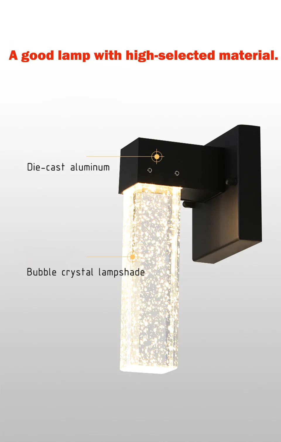 Verthara Premium Crystal IP65 Outdoor Wall Sconce