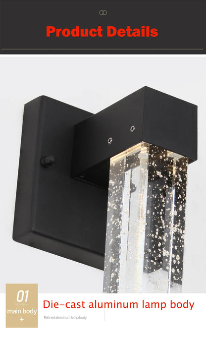 Verthara Premium Crystal IP65 Outdoor Wall Sconce