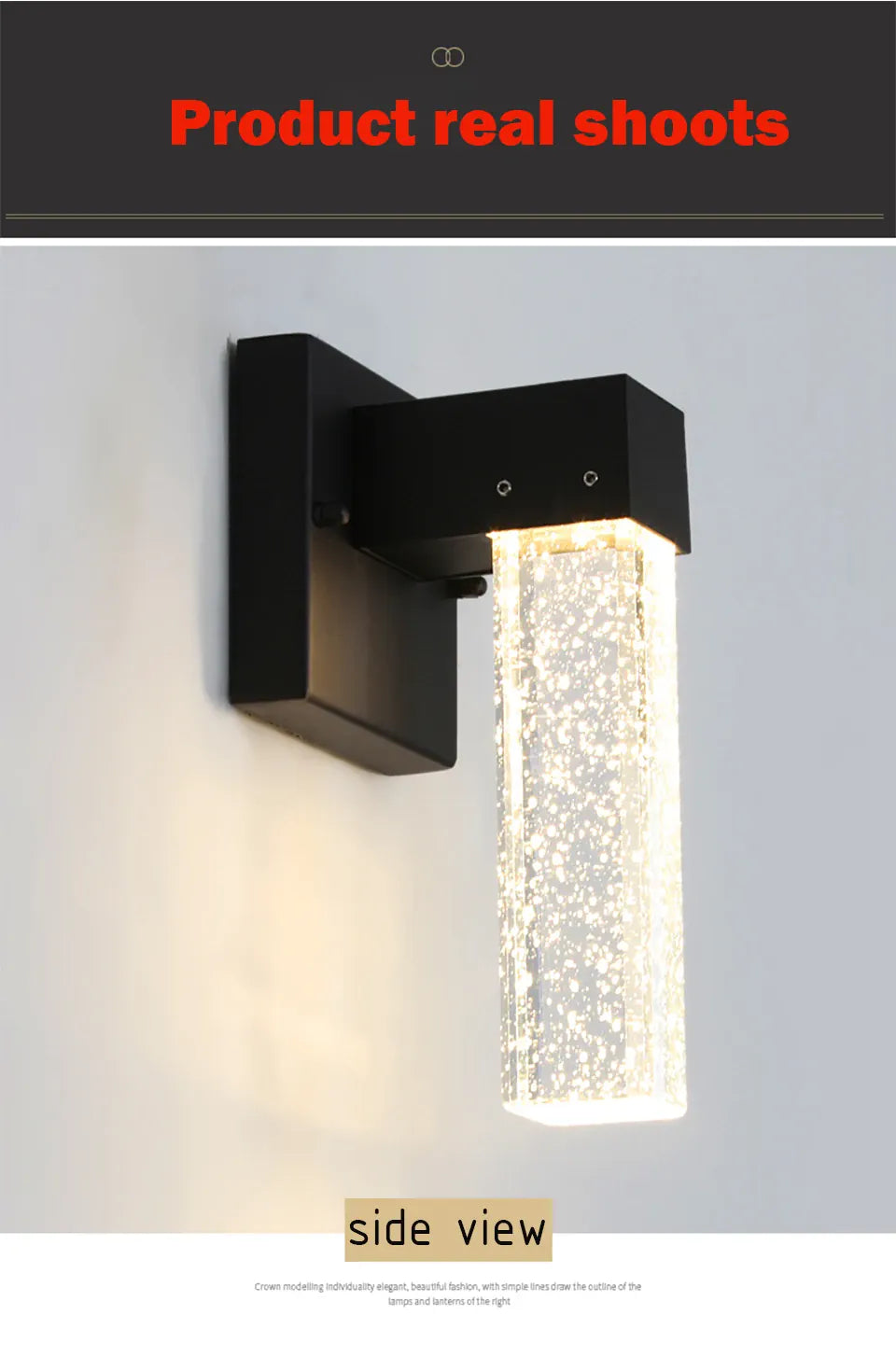 Verthara Premium Crystal IP65 Outdoor Wall Sconce