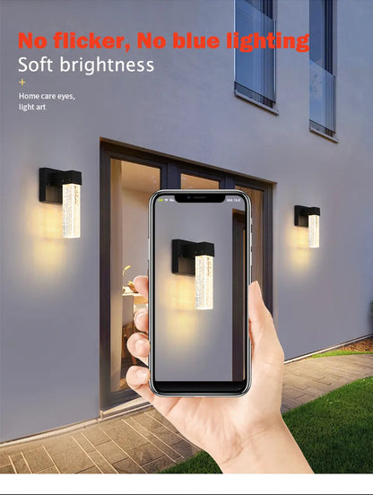 Verthara Premium Crystal IP65 Outdoor Wall Sconce