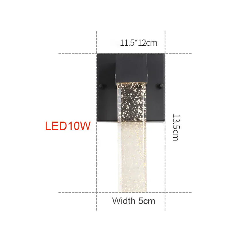 Verthara Premium Crystal IP65 Outdoor Wall Sconce cold  white