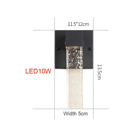 Verthara Premium Crystal IP65 Outdoor Wall Sconce cold  white