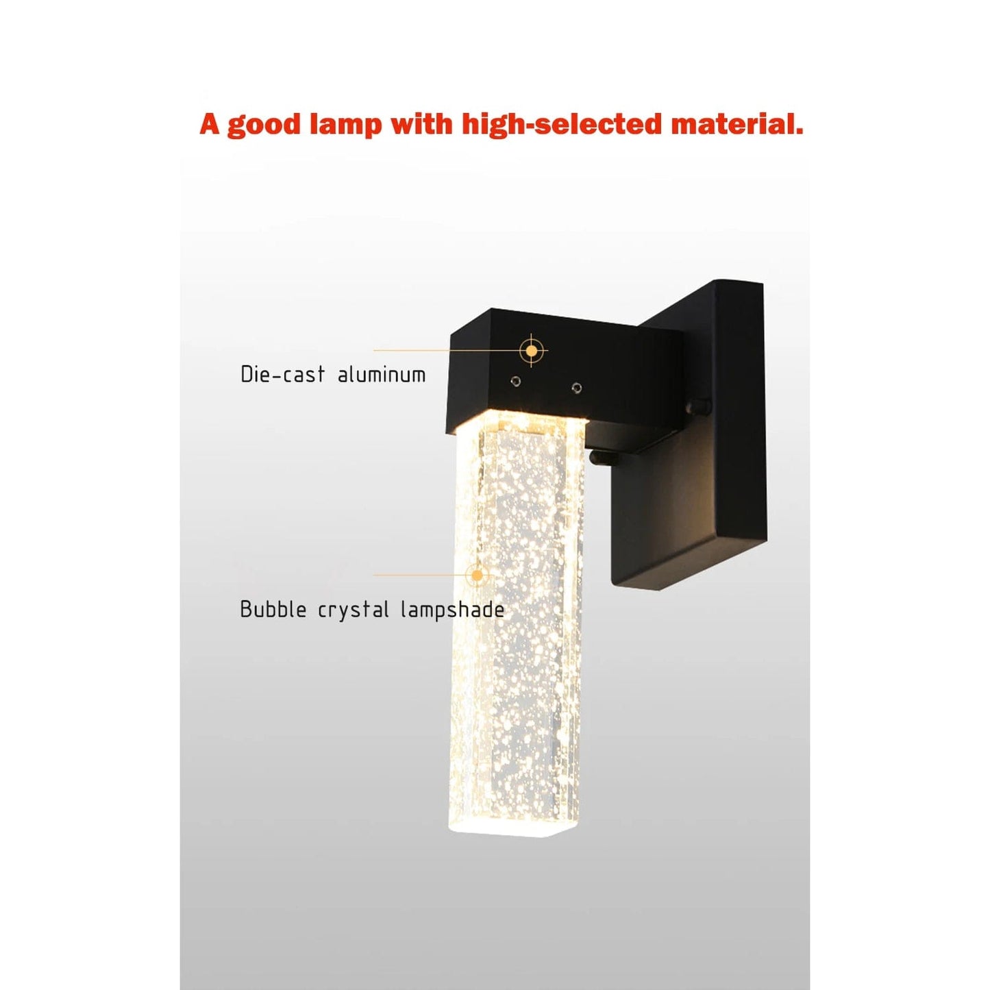 Verthara Premium Crystal IP65 Outdoor Wall Sconce