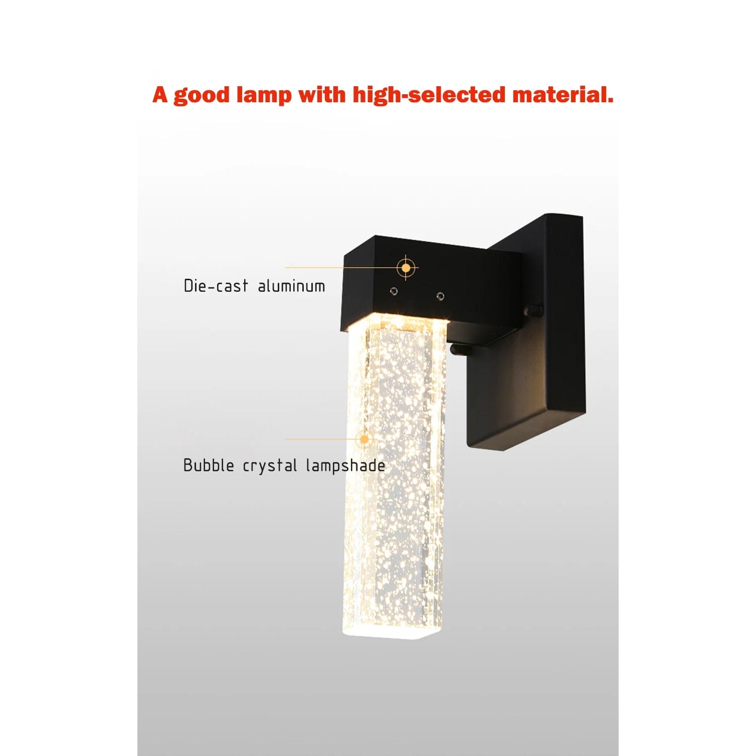 Verthara Premium Crystal IP65 Outdoor Wall Sconce