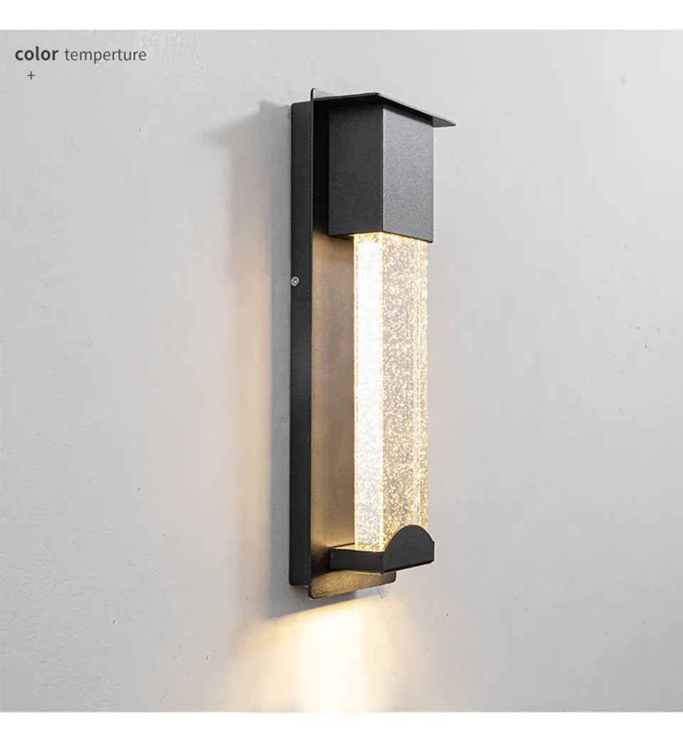 Verthara Premium Crystal LED Outdoor Wall Light PIR & IP65