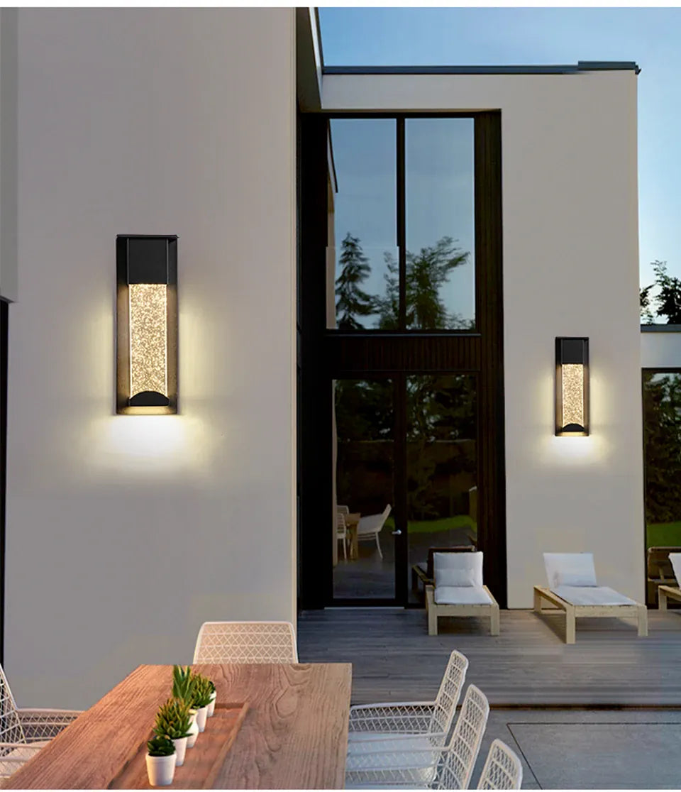 Verthara Premium Crystal LED Outdoor Wall Light PIR & IP65