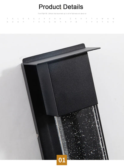 Verthara Premium Crystal LED Outdoor Wall Light PIR & IP65
