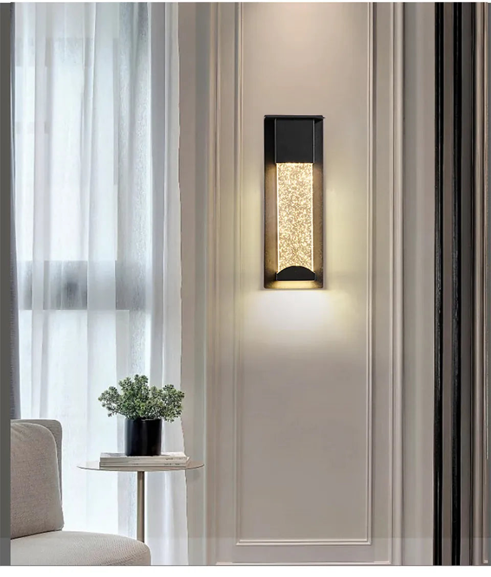 Verthara Premium Crystal LED Outdoor Wall Light PIR & IP65