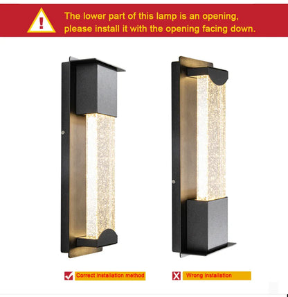 Verthara Premium Crystal LED Outdoor Wall Light PIR & IP65
