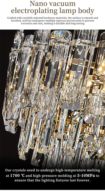 Verthara Premium Crystal Loft Staircase Chandelier