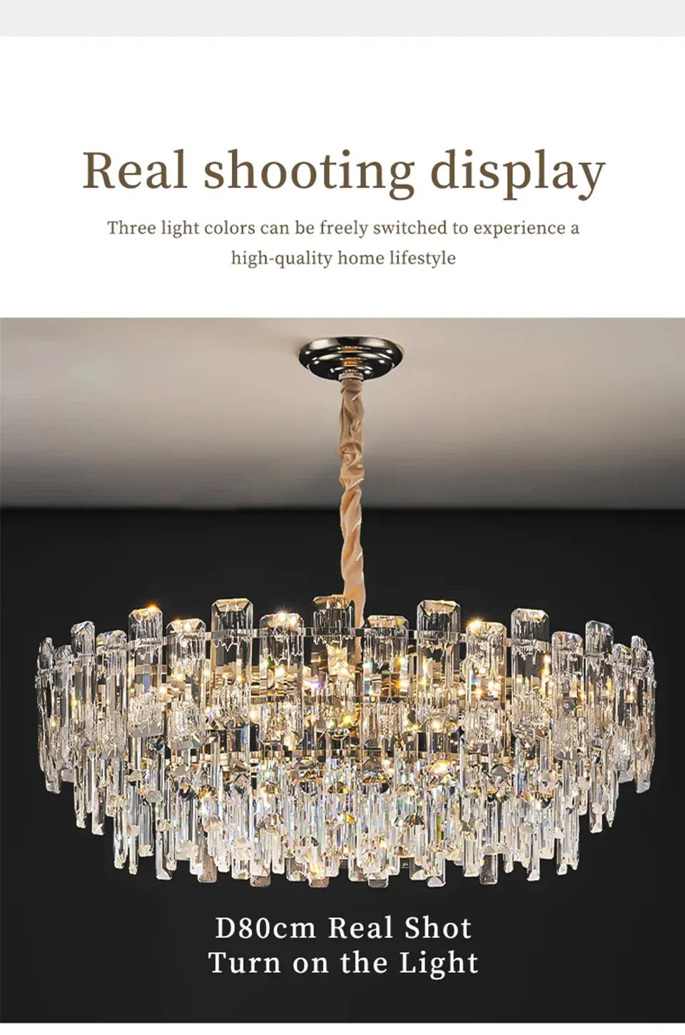 Verthara Premium Crystal Loft Staircase Chandelier