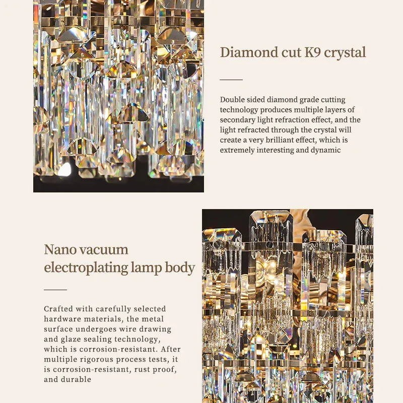 Verthara Premium Crystal Loft Staircase Chandelier