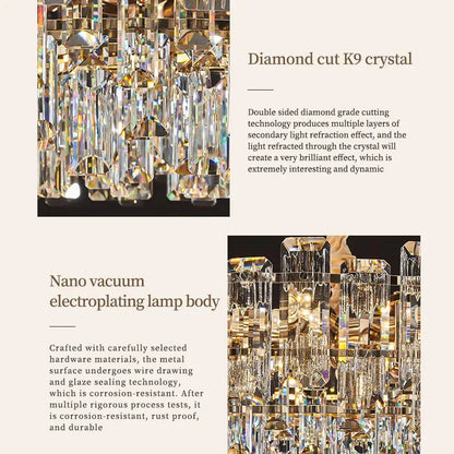 Verthara Premium Crystal Loft Staircase Chandelier