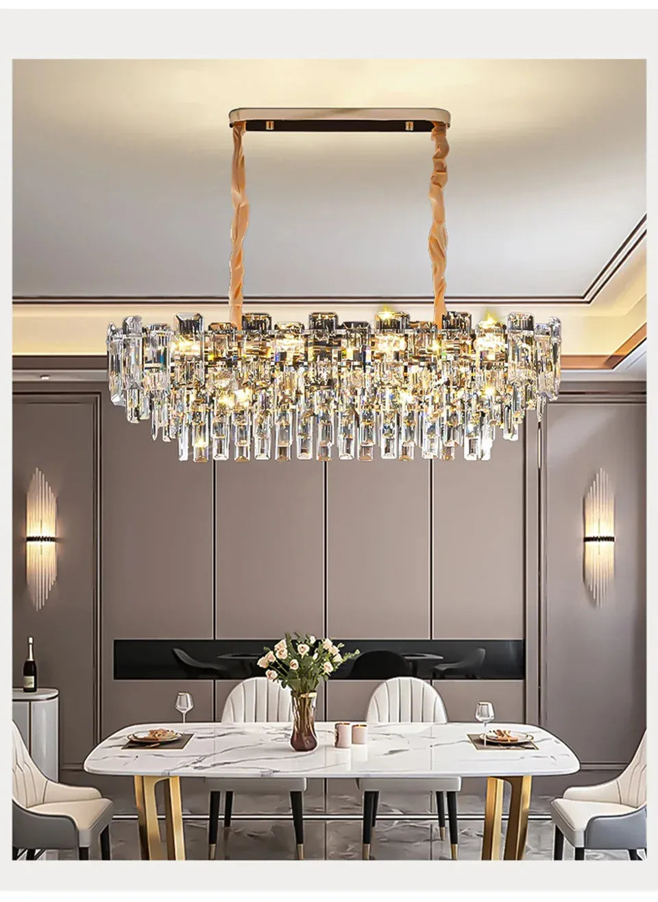 Verthara Premium Crystal Loft Staircase Chandelier