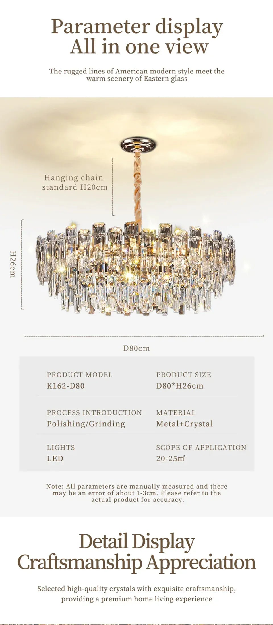 Verthara Premium Crystal Loft Staircase Chandelier