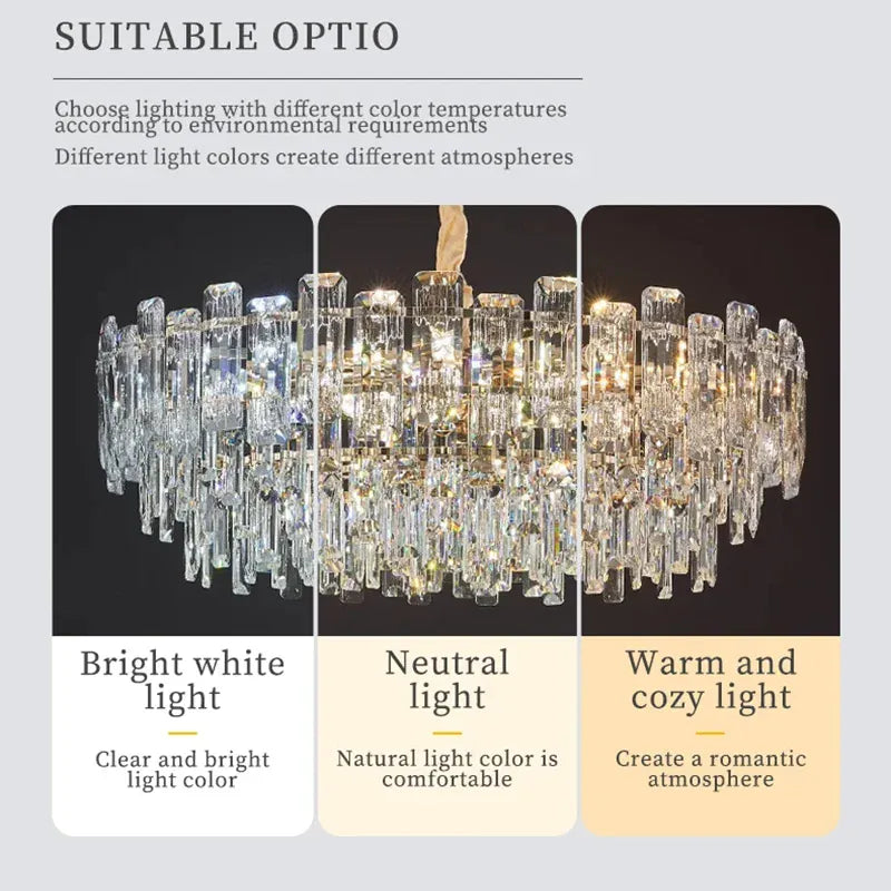 Verthara Premium Crystal Loft Staircase Chandelier