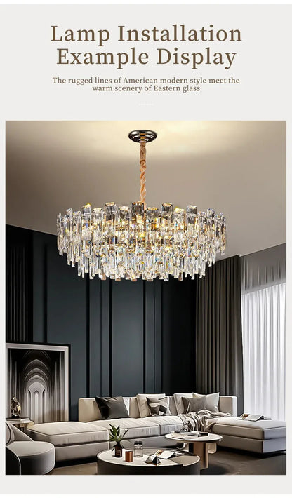 Verthara Premium Crystal Loft Staircase Chandelier