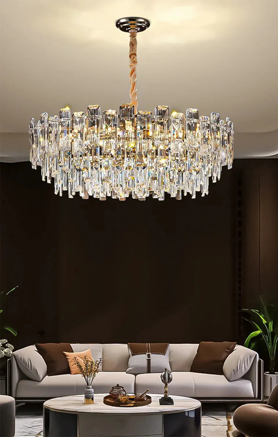 Verthara Premium Crystal Loft Staircase Chandelier