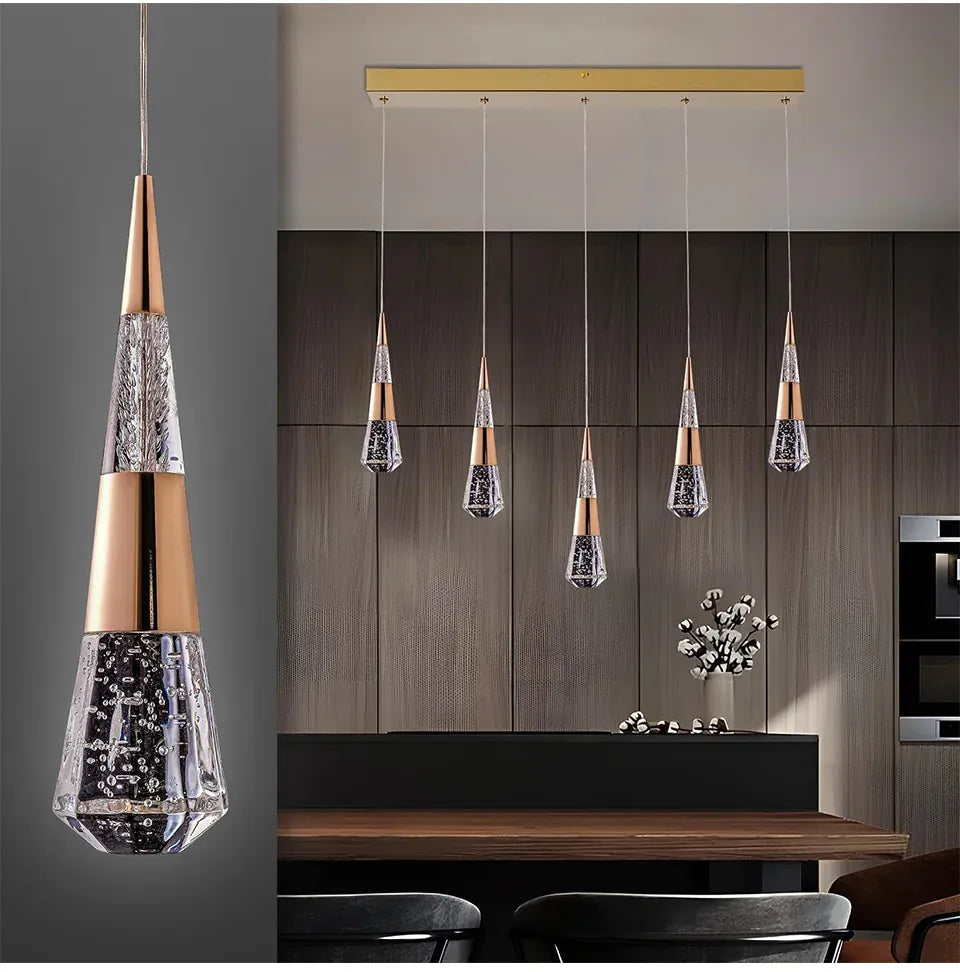 Verthara Premium Crystal Meteor Shower Staircase Pendant