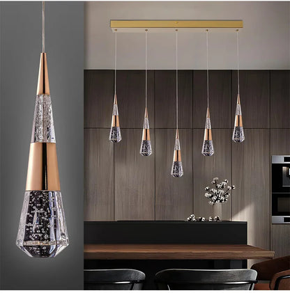Verthara Premium Crystal Meteor Shower Staircase Pendant