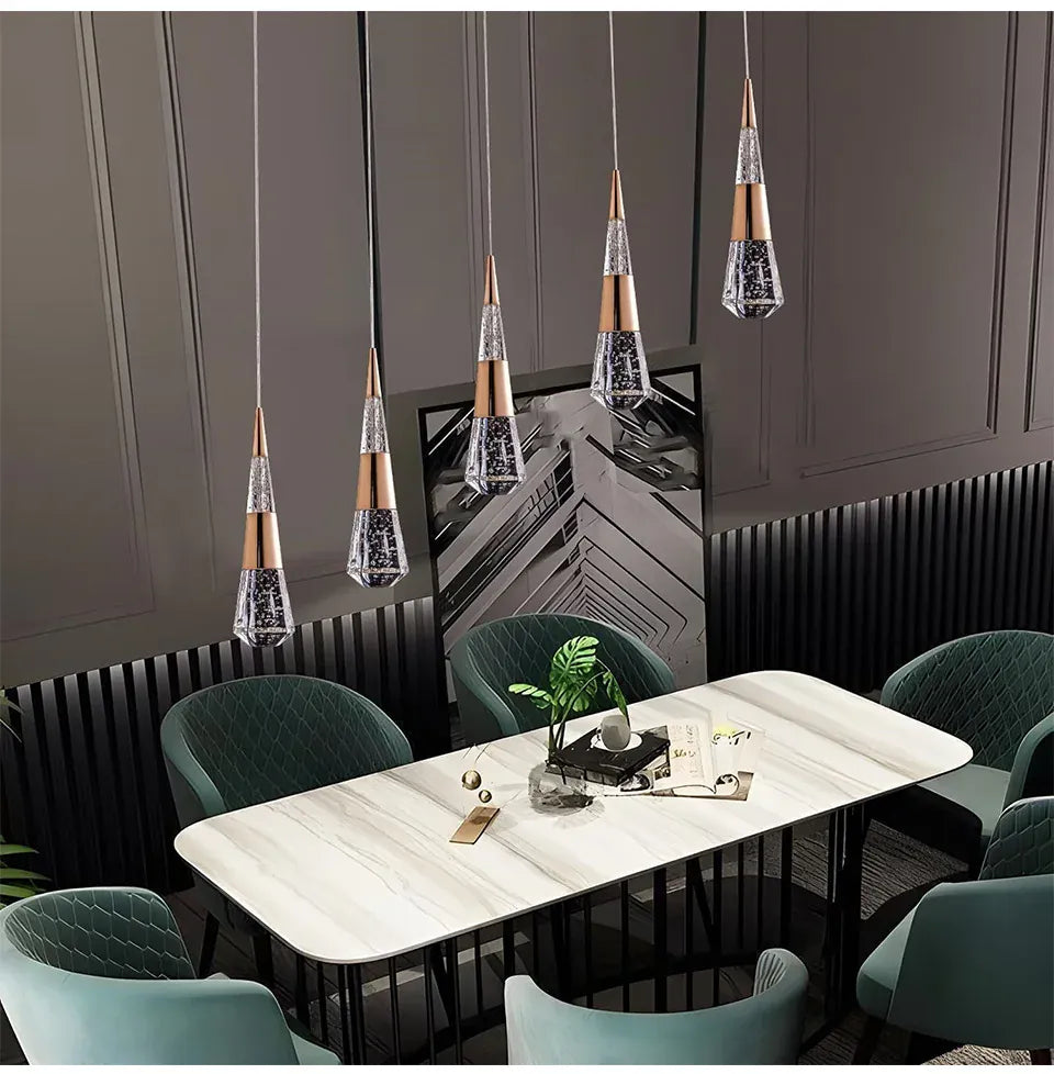 Verthara Premium Crystal Meteor Shower Staircase Pendant