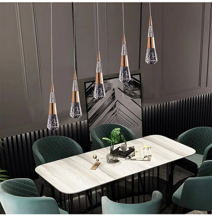 Verthara Premium Crystal Meteor Shower Staircase Pendant