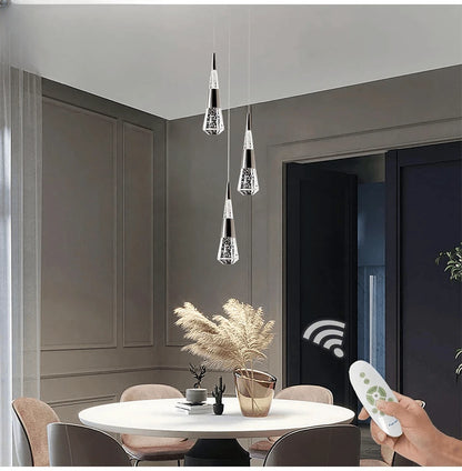 Verthara Premium Crystal Meteor Shower Staircase Pendant