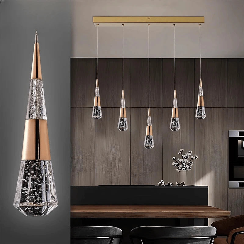 Verthara Premium Crystal Meteor Shower Staircase Pendant