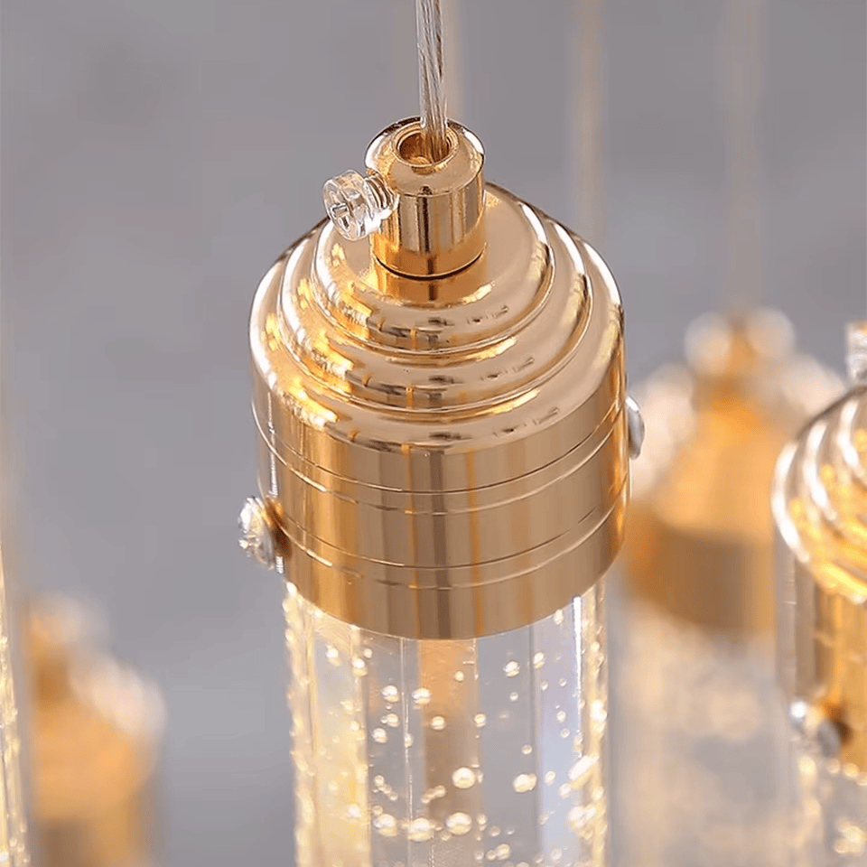Verthara Premium Crystal Pillar Drop Pendant Light