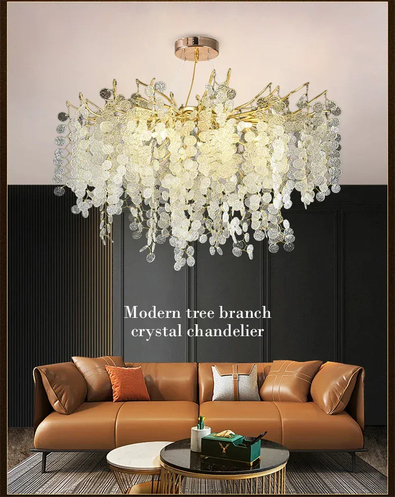 Verthara Premium Crystal Tree Branch Chandelier