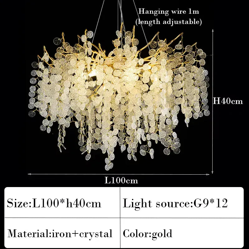 Verthara Premium Crystal Tree Branch Chandelier 100cm