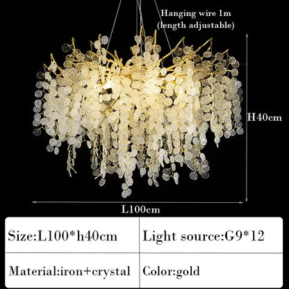 Verthara Premium Crystal Tree Branch Chandelier 100cm