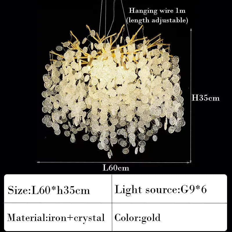 Verthara Premium Crystal Tree Branch Chandelier 60cm